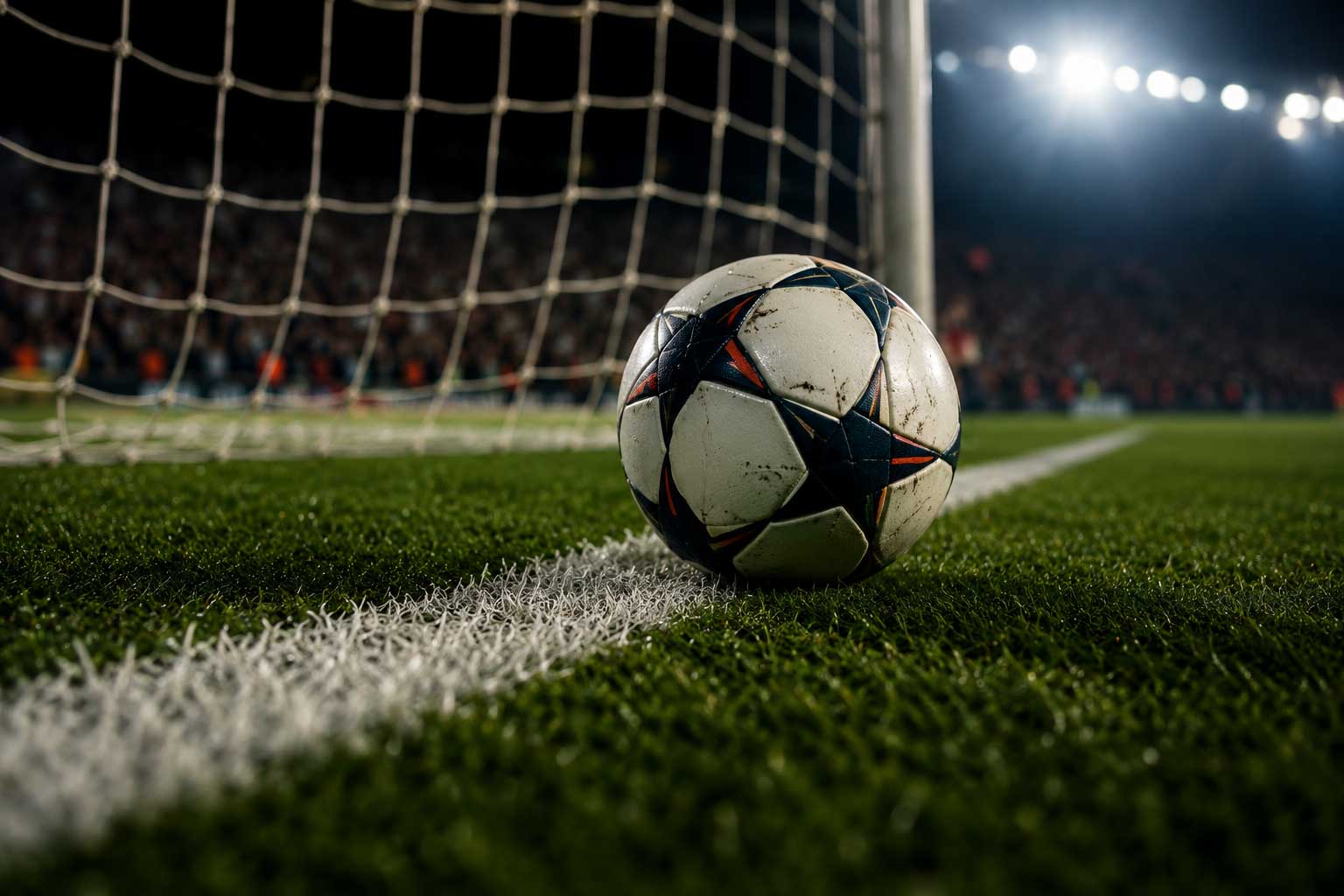 World Cup Final controversies — football resting on the disputed goal line